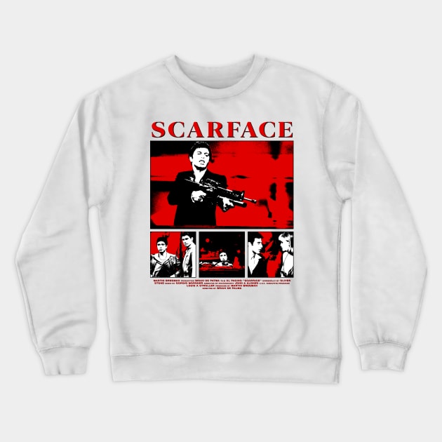 scarface Crewneck Sweatshirt by Genetics art